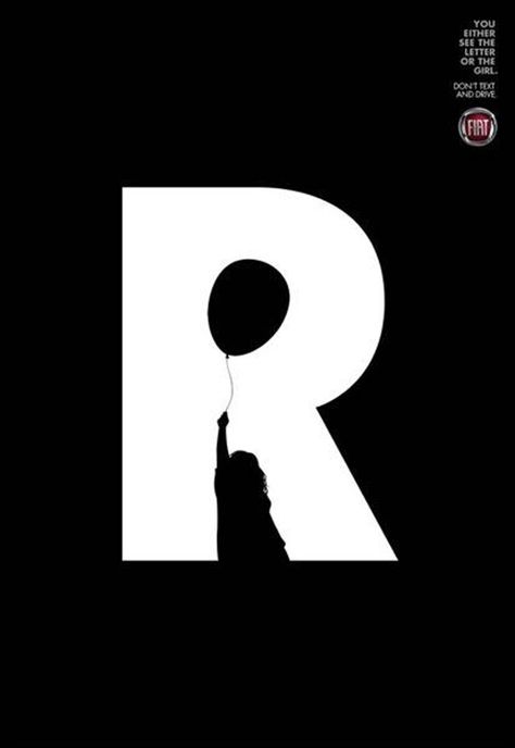 Dont Text And Drive, Poster Grafico, Alfabet Font, Inspiration Typographie, Negative Space Design, The Letter R, Graphisches Design, Creative Typography, Letter R