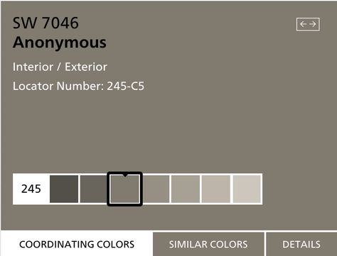 Anonymous SW 7046 Anonymous By Sherwin Williams, Sw Anonymous Paint, Sherwin Williams Anonymous Exterior, Anonymous Sherwin Williams Exterior, Sw Anonymous Exterior, Sw Felted Wool, Anonymous Sherwin Williams, Sw Anonymous, Sherwin Williams Anonymous