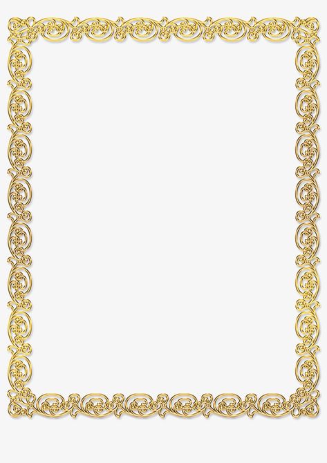 Photo Border Frames, Gold Frame Design, Gold Frame Png, Gold Border Design, Cutout Frame, Royal Frame, Psd Free Photoshop, Flower Picture Frames, Certificate Design Template