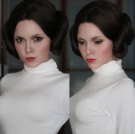 Leia Makeup, Gamer Girl Outfit, Princess Leia Cosplay, Star Wars Makeup, Princess Leia Hair, Princess Leia Costume, Leia Star Wars, Costume Making, Star Wars Princess