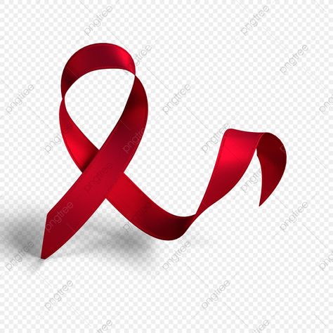 Red Ribbon Png, Aids Ribbon, Ribbon Clipart, 3d Elements, Transparent Clipart, Ribbon Png, World Aids Day, Fashion Background, Gift Ribbon