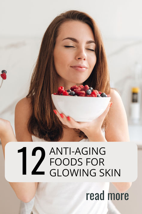 When it comes to maintaining youthful, radiant skin, the secret isn’t just in the skincare products you apply; it’s also deeply rooted in the foods you consume. The connection between diet and skin health is profound, with certain nutrients playing a crucial role in promoting a healthy complexion and slowing the aging process. In this post, we’ll delve into 12 powerful anti-aging foods that can help you achieve and sustain glowing, youthful skin from the inside out. Foods For Glowing Skin, Anti Aging Foods, Best Foods For Skin, Glowing Skin Diet, Healthy Eating Challenge, Food For Glowing Skin, Tighten Facial Skin, Anti Aging Skincare Routine, Anti Aging Eye Cream