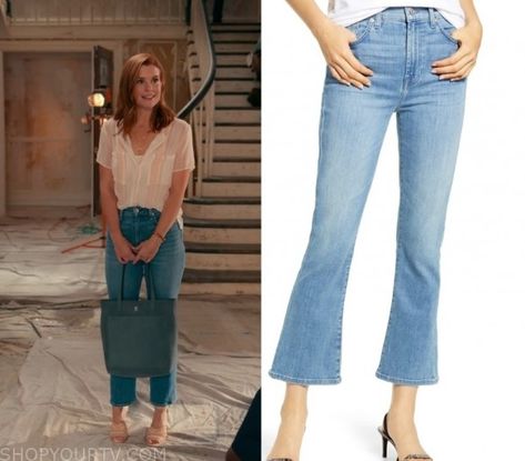 Sweet Magnolias: Season 1 Episode 2 Maddie's Kick Flare Jeans | Shop Your TV Kick Flare Jeans Outfit, New Girl Outfits, Sweet Magnolias, Flare Jeans Outfit, Southern Fashion, Worn On Tv, Sweet Magnolia, Tv Show Outfits, Kick Flare Jeans