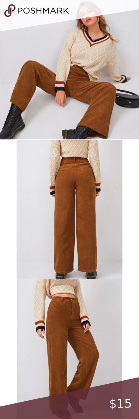 🌵Shein🌵Corduroy Burnt Orange Wide Leg Pants Burnt Orange Outfit, Orange Wide Leg Pants, Corduroy Wide Leg Pants, Orange Outfit, Burnt Orange, Leg Pants, Wide Leg Pants, Khaki Pants, Wide Leg