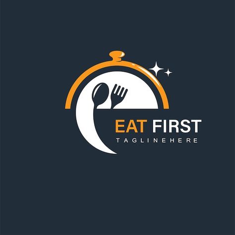 Vector eat or food logo with the concept... | Premium Vector #Freepik #vector #spoon-icon #bowl-icon #fork-icon #fork-knife Logo Design Inspiration Restaurant, Restaurant Brand Design, Resturant Logo, Eat Logo, Recipes Chili, Pasta Bread, Logo Racing, Catering Logo, Logo Development