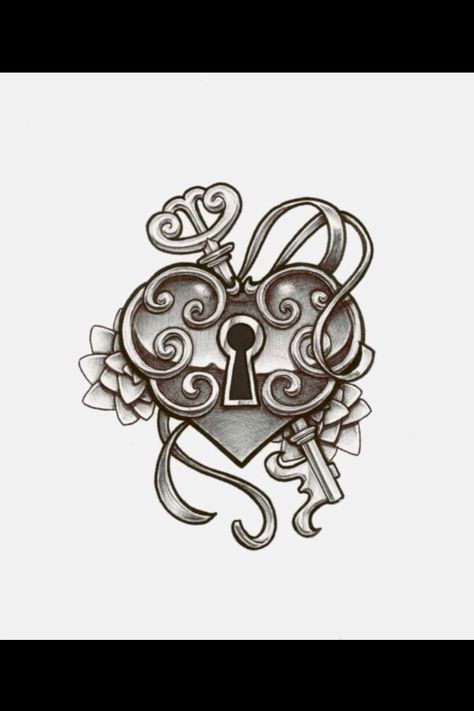 Cute heart locket with key tattoo design black and white Locket Drawing, Lock Key Tattoos, Tattoo Key, Heart Key Tattoo, Heart Locket Tattoo, Key Tattoo Designs, Lock Tattoo, Locket Tattoos, Totem Tattoo