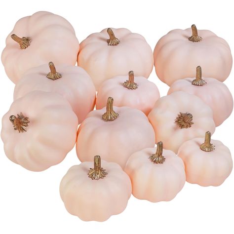 PRICES MAY VARY. Quantity: This package includes 12 small light pink artificial pumpkins in 3 different sizes, with 4 pumpkins in each size. These charming pink pumpkins can be creatively incorporated into your fall decor, whether as table centerpieces, wreath accents, or mantel decorations. Add a unique twist to your traditional autumn displays with these delightful pumpkins. Size: These pink foam pumpkins come in 3 sizes: 2.4" wide x 2.4" tall, 3" wide x 2.6" tall, and 3.8" wide x 3" tall. Use Pink And Blue Pumpkins, Pink And Gold Pumpkin First Birthday, Our Little Pumpkin Is Turning One Decor, A Little Pumpkin Is On The Way Decor, Pink Fall Baby Shower Ideas, Fall Baby Shower Table Decor, A Little Pumpkin Is On The Way, Pink Pumpkin Baby Shower Ideas, Wreath Table Centerpiece