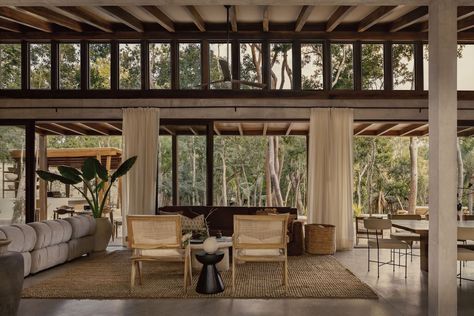 Gallery of Tropical House / Jaque Studio - 3 Tropical House Design, Tropical Architecture, Tropical House, Tropical Houses, Studio Photo, Villa Design, Tulum, Interior Spaces, Living Area