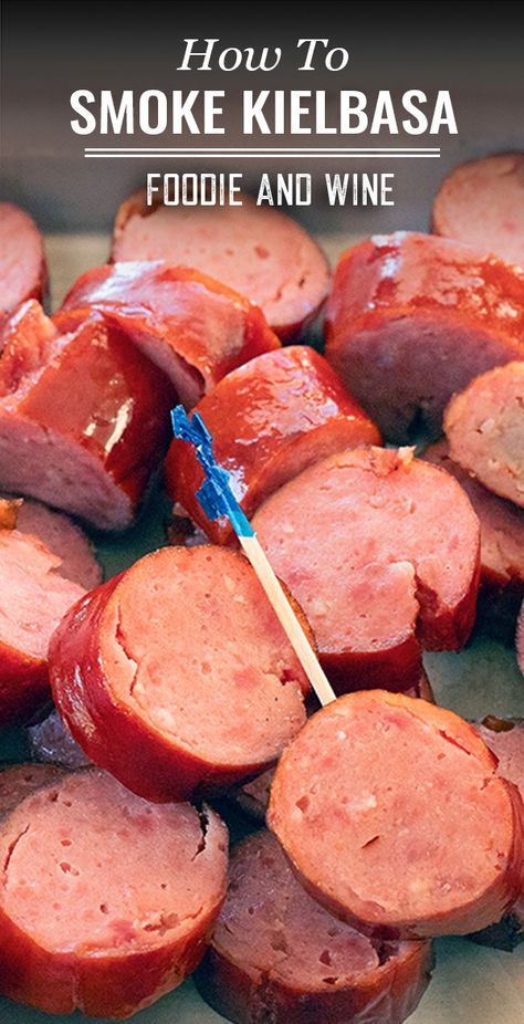 Smoked Kielbasa is a great appetizer or dinner idea. Smoking kielbasa sausage requires only 1 ingredient and 1 hour. This kielbasa recipe, also known as smoked polish sausage, is cheap and inexpensive. Smoked Kielbasa Recipes, Smoked Polish Sausage, Meaty Appetizers, Smoked Kielbasa, Kielbasa Recipe, How To Cook Kielbasa, Smoked Mac And Cheese, Kielbasa Recipes, Polish Sausage