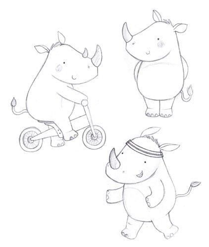 Rhino Tattoo Ideas, Rhino Tattoo Design, Rhinoceros Cartoon, Rhino Spiderman, Rhino Logo Design, Crochet Rhino, Rhino Drawing, Pudding Illustration, Rhino Illustration