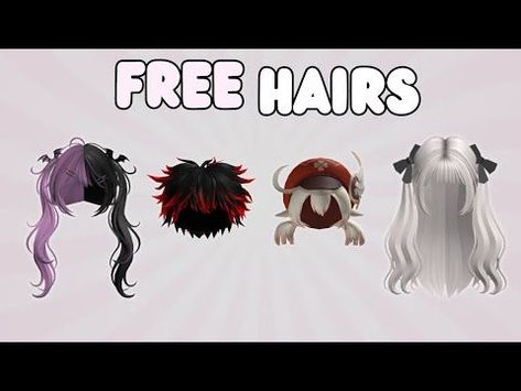 GET 20 FREE HAIRS IN ROBLOX! Check more at My profile Free Girl, Sketches Tutorial, Like And Subscribe, Free Hair, Aesthetic Hair, Free Items, Messy Hairstyles, Hair Videos, My Profile