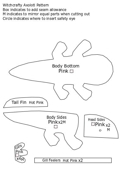 Axolotl Plush Pattern Free, Spider Sewing Pattern Free, Axolotl Sewing Pattern Free, Axolotl Felt Pattern, Sewing Patterns Plushies Easy, Simple Plushie Patterns Free, Axolotl Pattern Free, Plushy Patterns Free, Plushie Patterns Free Templates Easy