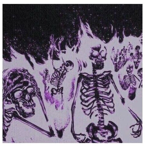 Purple And Black, Skeleton, Purple, White, Black