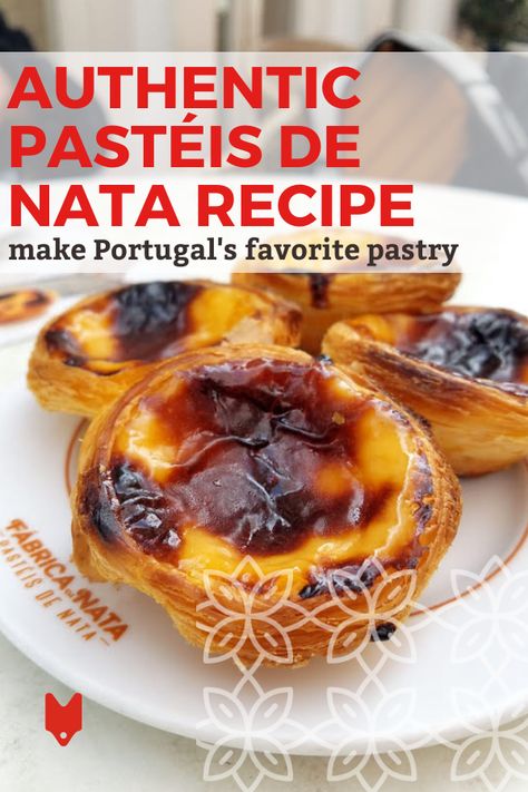 Nata Recipe, Portuguese Custard Tart Recipe, Natas Recipe, Portuguese Custard Tarts, Lobster Biscuits, Egg Tart Recipe, Portuguese Tarts, Portuguese Dessert Recipes, Custard Tarts Recipe