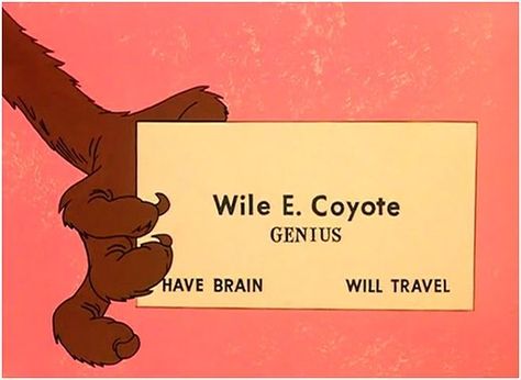 Have brain. Will travel. Us too, Wile E. #monday #findings #taxday #travel Warner Bros Cartoons, Wile E Coyote, Chuck Jones, Merrie Melodies, Looney Tunes Cartoons, Fan Theories, Vintage Cartoons, Classic Cartoon Characters, Warner Brothers