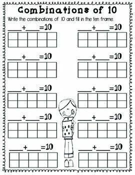 Math Kindergarten Worksheets, Combinations Of 10, Family Activities Kindergarten, Addition And Subtraction Within 20, Counting Backwards, Numbers Activities, Math Rti, Subtraction Within 20, Family Activities Preschool