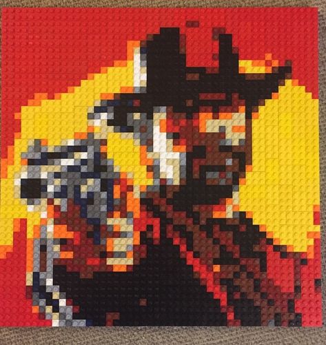 Rdr2 Pixel Art, Gaming Blanket, Sea Creatures Art, Perler Art, Cool Pixel Art, Perler Crafts, Pixel Art Grid, Tapestry Crochet Patterns, Minecraft Pixel Art