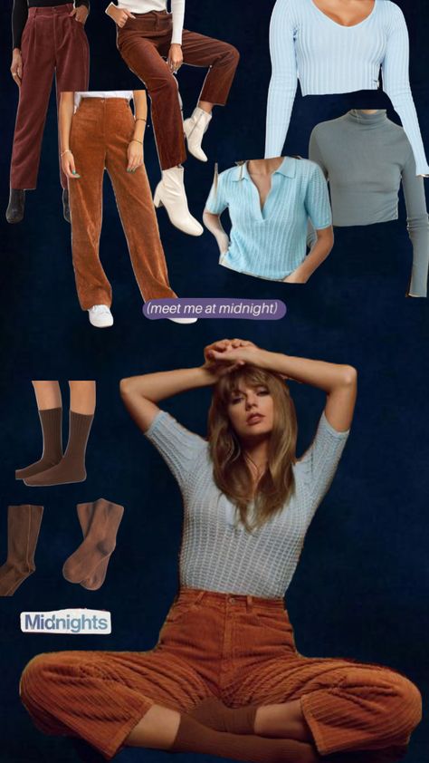 Taylor Swift Midnights Style, Taylor Swift Vintage Outfits, Taylor Swift Inspired Fall Outfits, Taylor Swift Midnights Era Outfits Ideas, Taylor Swift Outfit Ideas Casual, Eras Tour Outfit Casual, Midnights Taylor Swift Costume, Taylor Midnights Era Outfits, Midnights Inspired Outfits Taylor Swift