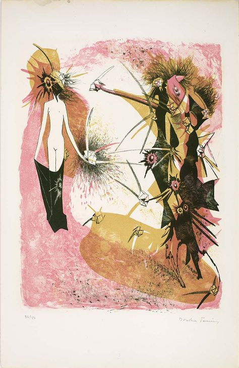 Morris Louis, Dorothea Tanning, Eva Hesse, Peggy Guggenheim, Louise Bourgeois, Max Ernst, Lithograph Print, Look Here, Fantastic Art