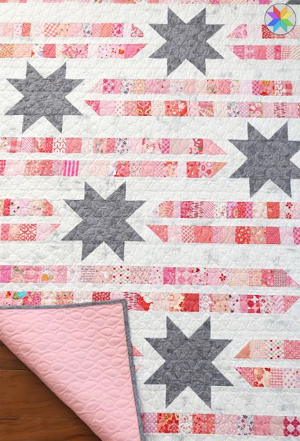 Star Bright Quilt Pattern, Star Trails Quilt Pattern, Lucky Stars Quilt Pattern, Star Trails Quilt, Brightly Quilt Pattern, Star Quilts Ideas, Star Quilt Ideas, Oh My Stars Quilt Pattern, Scrappy Quilts Ideas