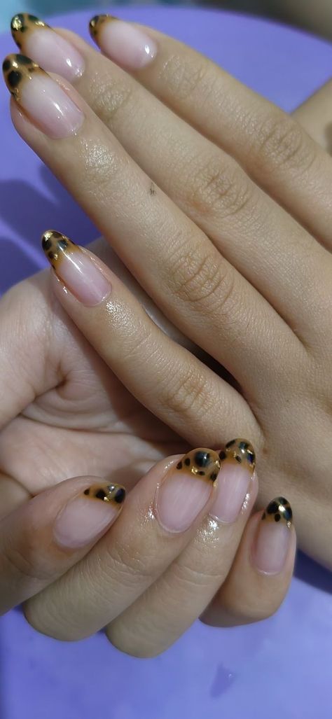 Tiger spot French tips #frenchtips #nails Tiger French Nails, Frenchtips Nails, Nails Tiger, Tiger Nails, Tip Nails, French Tips, French Tip Nails, French Nails, Nail Tips