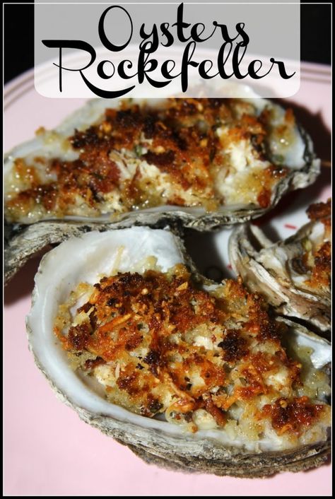 Oyster Dishes, Seafood Meals, Oysters Rockefeller, Grilled Oysters, Oyster Recipes, Seasoned Bread Crumbs, Meals Recipes, Fish Recipe, Sushi Recipes