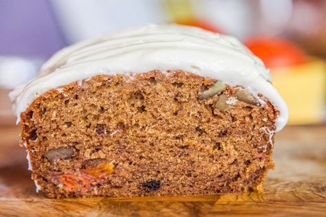 Persimmon Bread Recipe Easy, Persimmon Bread Recipe, Persimmon Bread, Harvest Ideas, Bread With Cream Cheese, Cream Cheese Frosting Easy, Vegan Scones, Canned Blueberries, Moist Pumpkin Bread