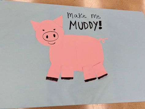 Easy Toddler and Preschool Activities | Muddy piggy for 1-1.5 year olds | Facebook Barnyard Dance Activities Preschool, Brown Activities For Toddlers, Muddy Pig Craft Preschool, Pig Sensory Activities, Muddy Pig Craft, Pig Math Activities Preschool, Old Facebook, Dance Books, Easy Toddler