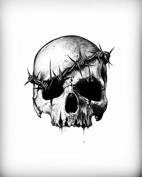 Tato Flash, Skull Hand Tattoo, Skull Sketch, Skull Art Drawing, Creepy Tattoos, Skulls Drawing, Tatuaje A Color, Dark Art Tattoo, Tattoo Style Drawings