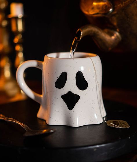 Ceramic Ghost, Ghost Mug, Diy Ceramic, Halloween Fun, The Year, Home Diy, Ghost, Mug, Ceramics