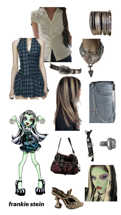 frankie stein - monster high Frankie Stein Costume, Draculaura Halloween, Monster High Halloween Costumes, Monster High Halloween, Monster High Cosplay, Queen Of Halloween, Monster High Costume, Best Group Halloween Costumes, Pretty Halloween Costumes