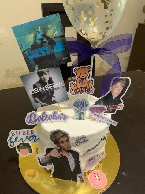 Girlfriend Birthday Decoration Ideas, Justin Bieber Room, Justin Bieber Cake, Justin Bieber Party, Justin Bieber Birthday, Happy 17th Birthday, Justin Hailey, Bday Party Theme, I Love Justin Bieber