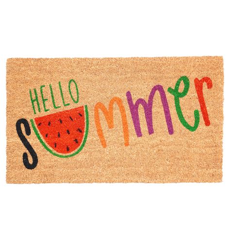 Calloway Mills 107452436 Hello Summer Doormat 24" x 36" - Walmart.com Summer Door Mat, Summer Doormat, Kitchen Rugs And Mats, Bathroom Rugs And Mats, Indoor Door Mats, Indoor Doors, Front Door Mats, Funny Doormats, Rugs And Mats