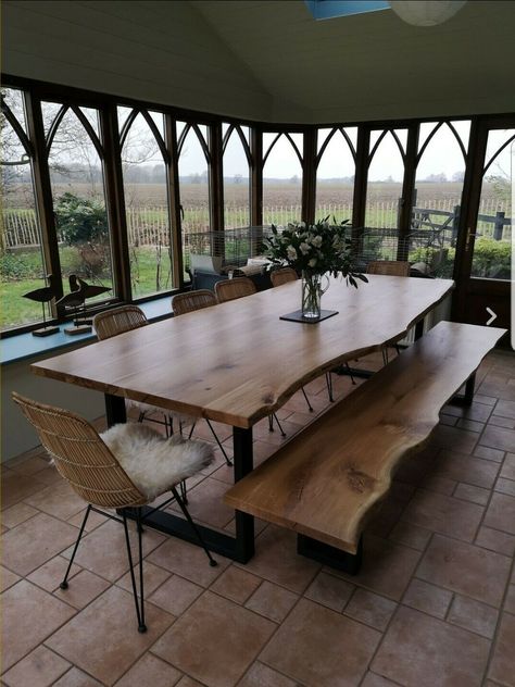 Unique Wood Kitchen Table, Large Wood Table Dining Rooms, Oak Wood Table Dining Rooms, Rough Wood Dining Table, Big Wooden Dining Table, Large Wood Dining Table, Solid Wood Dining Table Modern, Wood Dining Table With Bench, Dinner Table Wood