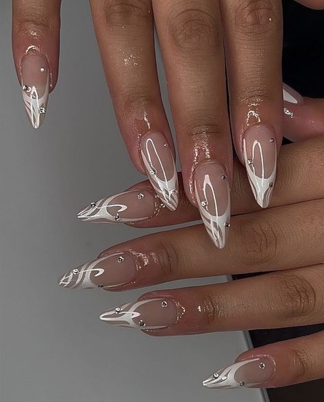 Edgy Nails, Simple Acrylic Nails, Classy Acrylic Nails, Almond Acrylic Nails, Pink Acrylic Nails, Pretty Acrylic Nails, Fancy Nails, Best Acrylic Nails, Long Acrylic Nails