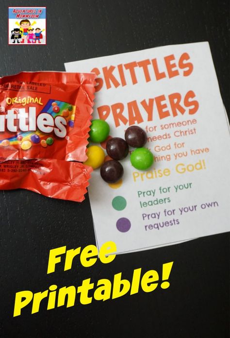 Skittles prayers for the Girls in Prayer patch with American Heritage Girls New Years Church Lessons For Kids, Prayer Activities, Sunday School Snacks, Back To School Prayer, Prayer Crafts, Catholic Schools Week, Prayer Ideas, Sunday School Games, Sunday School Rooms