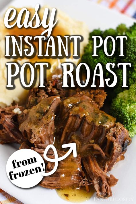 instant pot roast Instant Pot Pork Roast Recipe, Frozen Roast, The Best Pot Roast, Chuck Roast Crock Pot Recipes, Instant Pot Roast, Instant Pot Pot Roast, Pot Roast Crock Pot Recipes, Chuck Roast Recipes, Best Pot Roast