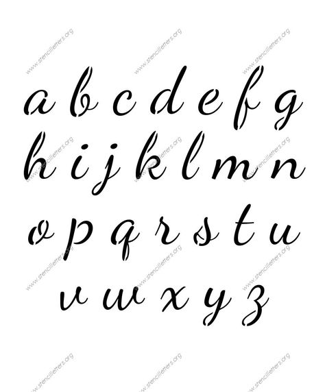 1950s Cursive Script A to Z lowercase letter stencils Capital Cursive Alphabet, Abcd Letters, Lowercase Cursive Letters, Uppercase Cursive, Cursive Letters Worksheet, Stencil Lettering, Hand Lettering Alphabet Fonts, Cursive Handwriting Worksheets, Fonts Handwriting Alphabet