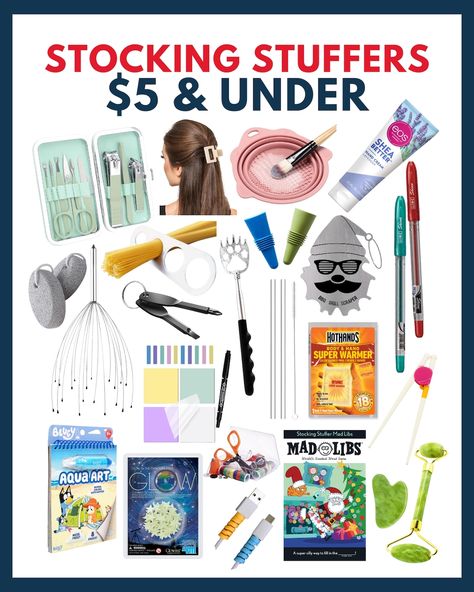 20  Practical Stocking Stuffers Under $5 for Anyone | Hip2Save Practical Stocking Stuffers For Adults, Stocking Stuffers Under $5, Stocking Stuffer Ideas Under $10, Dollar Store Stocking Stuffers, No Junk Stocking Stuffers, Practical Stocking Stuffers, Easy Stocking Stuffers, Sticking Stuffers, Hot Cocoa Ornaments