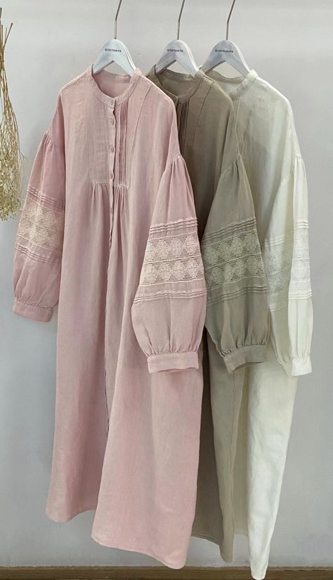 Woman Long Dress, Eid Embroidered Long Sleeve Dress, Folk Style Long Sleeve Embroidered Dress For Eid, White Embroidered Long Sleeve Dress For Eid, Dress Lace, Long Sleeve Linen Dress With Floral Embroidery, Long Linen Dresses, Bohemian Embroidered Maxi-length Abaya, Linen Casual Dress