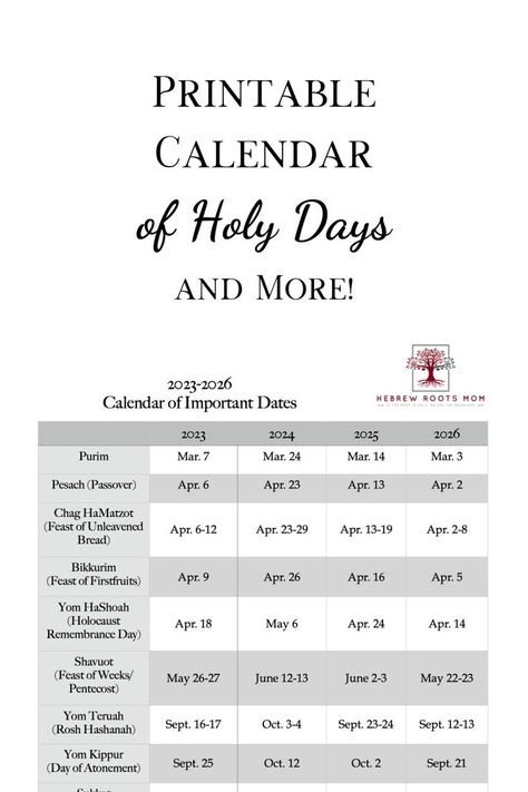 Planning your 2023 calendar? Click here for my printable calendar of the Holy Days and other important dates. Yom Teruah, Feasts Of The Lord, Christian Calendar, Jewish Calendar, Jewish Festivals, Hebrew Roots, Godly Life, Christian Post, Hebrew Bible