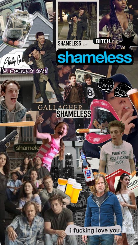 Shameless Us Wallpaper, Shameless Background, Shameless Collage, Shamlessshow Wallpaper, Shamless Aesthetic, Ian Gallagher Wallpaper, Wallpaper Tv Shows, Shameless Family, Shameless Wallpaper