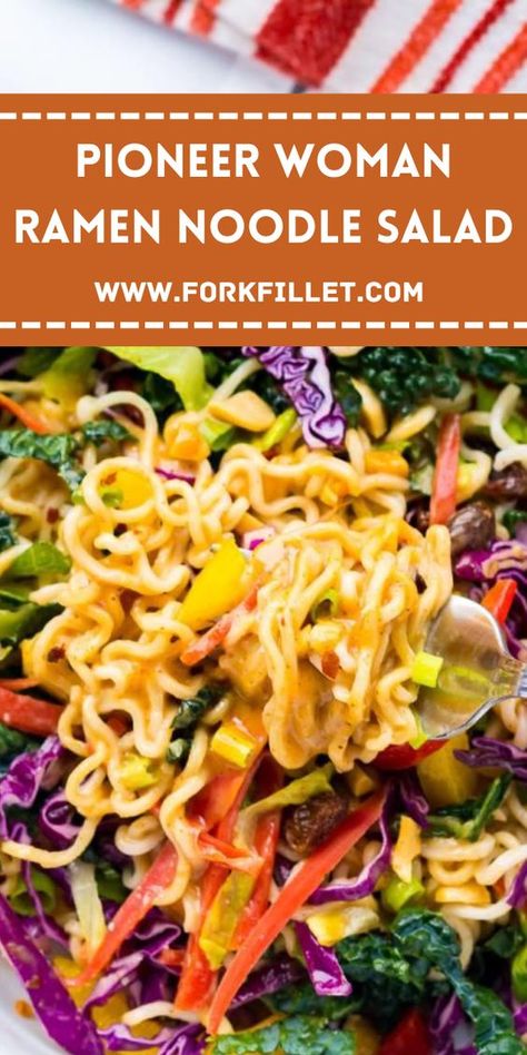 If you want a super tasty salad, try the Pioneer Woman Ramen Noodle Salad Recipe. Ramen Noodle Salad With Chicken, Chicken Ramen Salad Recipes, Ramen Noodle Chicken Salad, Cooked Ramen Noodle Salad, Gussied Up Ramen Pioneer Woman, Raman Noodles Cabbage Salad, Asian Ramen Noodle Salad Recipes, Asain Salad Recipes Ramen, Roman Noodle Salad Recipes