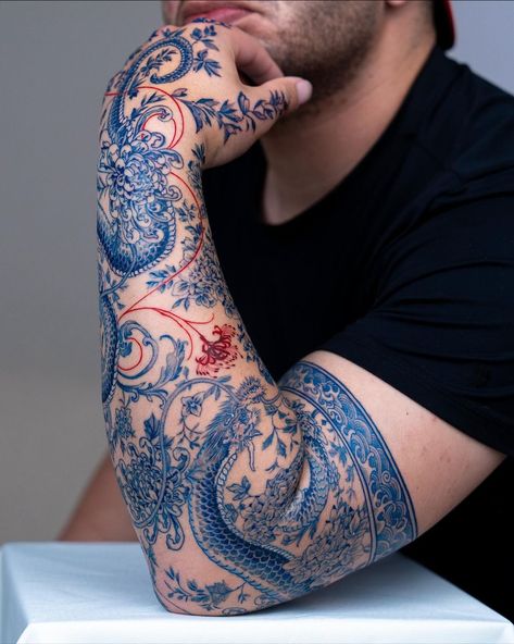 Blue Line Tattoo, Honoring Loved Ones, Blue Ink Tattoos, Lines Tattoo, Dragon Tattoo For Women, Men Tattoo, Wicked Tattoos, Blue Tattoo, Phoenix Tattoo