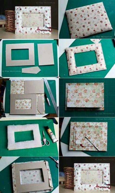 Cadre Photo Diy, Paper Picture Frames, Cute Picture Frames, Toples Kaca, Diy Photo Frame, Photo Frame Crafts, Diy Photo Album, Best Photo Frames, Handmade Photo Frames