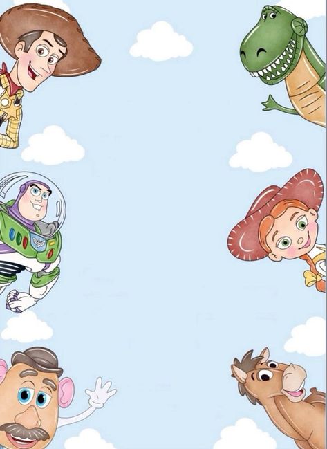 Toy Story Wallpaper Toy Story Wallpaper Aesthetic, Cute Toy Story Wallpaper, 3 Year Birthday Theme Toy Story, Toy Story Themed 1st Birthday Party, Toy Story 3 Party, Toy Story Invite, Toy Story Free Printables, Two Year Old Toy Story Party, Two Story Birthday Party