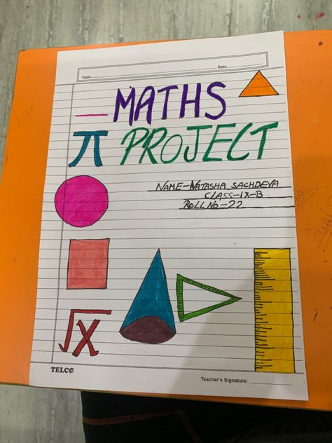 #maths #cover #schoolprojects #math First Page Of Project Maths, First Page Decoration, First Page Of Project, Project Cover Page, Date Topics, Book Art Projects, 6 Class, Page Decoration, Math Projects