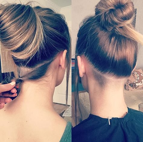 Subtle Undercut, Haircut Edgy, Shaved Haircut, Undercut Hair Designs, Undercut Hairstyles Women, Dread Head, Undercut Long Hair, Shaved Hair Designs, Nape Undercut