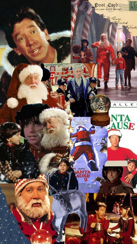 Christmas Movie Collage Wallpaper, The Santa Clause Movie Wallpaper, Christmas Movie Collage, The Santa Claus Movie, Santa Clus, Folklore Christmas, Santa Claus Movie, The Santa Clause 2, Christmas Core