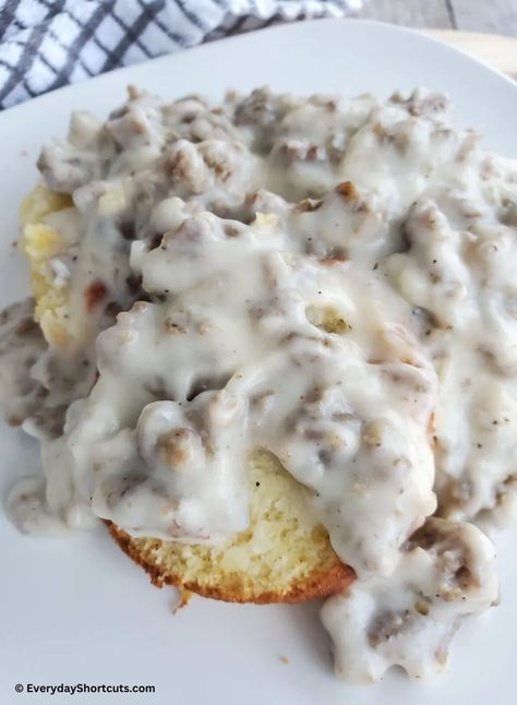 Healthy Sausage Gravy, Keto Sausage And Biscuits, Healthy Biscuits And Gravy, Keto Biscuits And Gravy Easy, Keto Sausage Soup, Lowcarb Biscuits, Carnivore Sausage Gravy, 3 Day Egg Fast, Low Carb Biscuits And Gravy